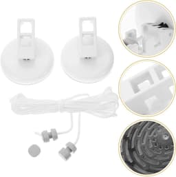 Draagbare Waslijn - Reis Waslijn - Kleding Drogen - Geen Boor Installatie - 1.0 meter - Wit — thumbnail 3