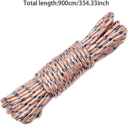 Antislip Waslijn - Winddichte Kledinglijn - Buiten Drogen - 2 Stuks Set - 900 cm Lengte - Willekeurige Kleur — thumbnail 5