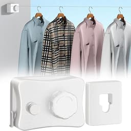 Intrekbare waslijn - Wand waslijn - Kleding drogen - Ruimtebesparend ontwerp - 51 meter lengte - Wit — thumbnail 3