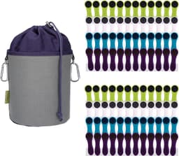 Waslijntjes Set - Kledinghaken - Kleding Drogen - Zachte Greep - 96 Stuks - Multicolor — thumbnail 1