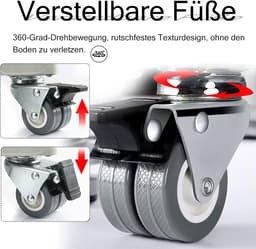 Verstelbaar Onderstel voor Wasmachine en Droger met Wielen - 300kg Draagkracht — thumbnail 4