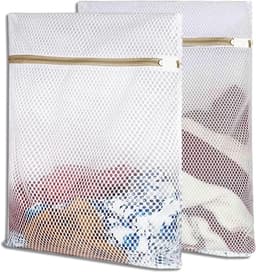 Laundry Bags, Pack of 2, Durable Mesh with Zip Laundry Bags, Travel Laundry Net, Deformation and Folding Clothes to - ShopVlot — thumbnail 1