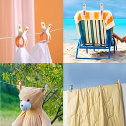 Kledingclips 10 Stuks Groot - Antislip Tussenstuk - Windbestendig - Ideaal voor Handdoeken op het Strand - ShopVlot — thumbnail 2