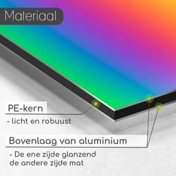 Aluminium composietplaat 15 x 20 cm - zilver geborsteld - weerbestendig - ideaal voor binnen en buiten - ShopVlot — thumbnail 4