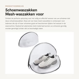 Schoenwaszakken - 2 Stuks - Mesh Waszakken - Schoenbescherming - Waszakken voor Wasgoed - Wit - Duurzaam Materiaal — thumbnail 3