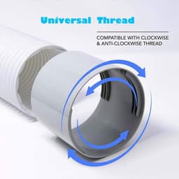 Afvoerslang airco - Wit - 150 cm lang - Flexibele polypropyleen slang - Universeel voor draagbare airconditioning — thumbnail 4