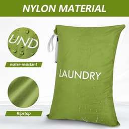 Extra grote waszak 50x70cm voor vuile kleren, nylon opbergzak voor camping, caravan en studentenhuis — thumbnail 4