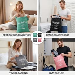 4 stuks waszakken voor op reis, waterdichte waszakken met rits en handvat, kleine waszak, natte zakken voor thuis, reizen, vakantie, kamperen, caravan, studentenhuis — thumbnail 5
