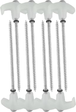 Grondankers Schroef - Tentharingen - Buiten Stabiliteit - Schroefontwerp - 8 Inch - Wit — thumbnail 5