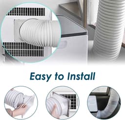 Dailygoods - Afvoerslangadapter - Verbinding voor airconditioning - Wit - Airco afvoerslang koppeling - Geschikt voor 150 mm slang - Verbindingsstuk v... — thumbnail 5