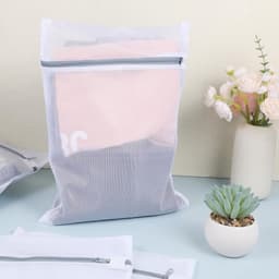 Wasnet 30 x 40 cm - Waszak met rits - Voor sweaters, shirts, ondergoed - SnelShoppen — thumbnail 4