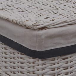 Stapelbare wasmand, wit, van wilgenhout, klassiek en functioneel design — thumbnail 4