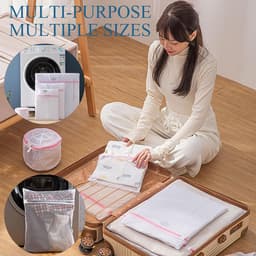 Wasmachine wasnet - Polyester - Beschermt kleding tegen beschadiging - Verborgen ritssluiting - Voor fijne was en babykleding — thumbnail 5