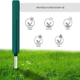 Droogmolenhoes Waterdicht - Droogmolen Beschermhoes - Buiten Droge Kleding - Versterkte Naden - 165 cm Hoog - Groen — thumbnail 4