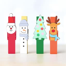 Kleurige Houten Kledingknijpers 7 cm - 50 Stuks Foto Clips met 10 m Jute Touw voor Kinderen, Knutselen en Verjaardagsdecoratie — thumbnail 2