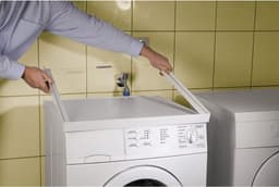 Tussenset wasmachine droger 60 x 60 cm wit met opvangbak Wasmachine rek — thumbnail 3