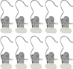 Goodivery ® Set van 10 Roterende RVS Droogklemmen met Antislip Clips voor Diverse Kledingstukken — thumbnail 1