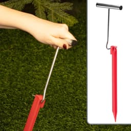 24x Kunststof Grondankers - Camping Tuin Strand - Haringtrekkergat - Rode Grondankers 30 cm — thumbnail 2