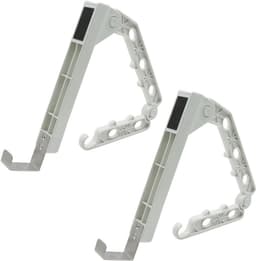Opvouwbare kleerhanger met droogrek – ruimtebesparende kledingstang voor deur, 5 kg draagvermogen, 2 stuks, wit — thumbnail 4