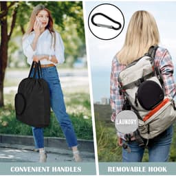 Unyqoos® Compacte Reistas met Handgrepen en Trekkoord voor Vuile Was, Ideaal voor Reizen en Kamperen — thumbnail 2