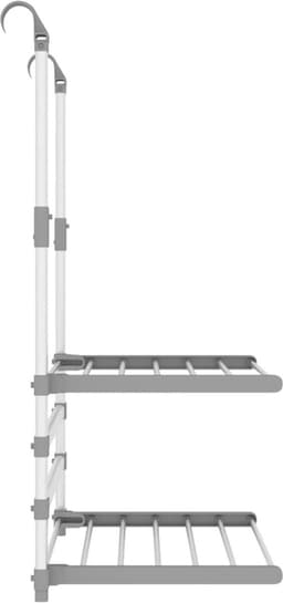 vidaXL - Droogrek - voor - balkon - 54x25x42 - cm - aluminium — thumbnail 3
