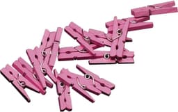 Jumada's - Premium - Roze Kleine houten mini knijpers - 20 STUKS - Roze - Knijpertjes - Fotoknijpers — thumbnail 2