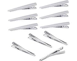 Haarspelden Krokodil - Klemmen Accessoires - Haar Styling - Antislip Tandontwerp - 45 mm - Zilver