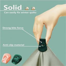 Quilt-bevestigingsclips - antislip, hoge elasticiteit - set van 12 — thumbnail 2