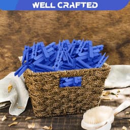 Houten Wasknijpers - Kleding Spelden - Buiten Droge Kleding - Duurzaam Natuurlijk Materiaal - 100 Stuks 9cm - Marineblauw — thumbnail 2