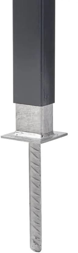 Grondanker met Betonanker voor 60x40mm Metalen Hekpaal - Verzinkt Stalen Paalanker — thumbnail 3