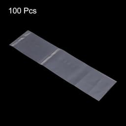 100 PCs Duidelijke Vlakke Open Plastic Poly Zakken 2x10 Inch 1.6 Mil Verpakkende Zakken voor Voedsel, Huis, Collectibles Opslag, Bewijzen Brood, Deeg — thumbnail 4