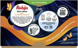 Robijn Wascapsules 3-in1 Black Velvet 15 stuks per verpakking - Voordeelverpakking - 4 stuks - Zwarte was - Zwart kleding — thumbnail 4
