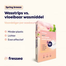 Fressea Wasstrips 120 Wasbeurten - Wasmiddel Strips - Plasticvrij & Vegan Wasmiddeldoekjes (Lentebloesem) — thumbnail 4