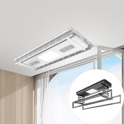 Plafond Droogrek - Elektrisch Ophangsysteem - Kleding Drogen - Afstandsbediening Lift - 119cm Breed — thumbnail 1
