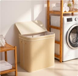 Wasmand - 90 liter - opvouwbaar - bamboe — thumbnail 2