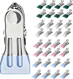 Wasknijpers Set - Kledinghaken Klemmen - Kleding Ophangen - Roestvrij Staal PVC - 32 Stuks - Multicolor — thumbnail 1