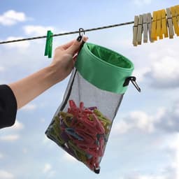 Wasknijperzak - Opberghoes - Buiten Wasgoed - Ventilerend Mesh Materiaal - 30x20cm - Groen — thumbnail 3
