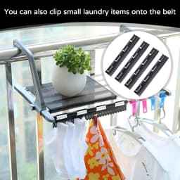 Hangers voor sokken en ondergoed - 4 stuks winddichte sokkenhouders voor wasrek — thumbnail 5