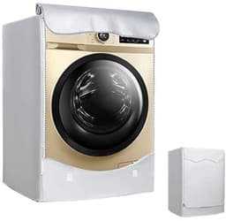 Wasmachine Beschermhoes – Zon- en Stofbestendig, Waterdicht 600D Oxford, Met Ritssluiting en Verstelbare Banden – Geschikt voor Voorlader 8-10 kg — thumbnail 1