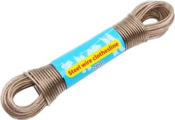 Wassen Lijn Touw 20 m Sterke Stalen Core Wasserij Kleding Lijnen Coating Roestbestendig en Weerbestendig String Lijn voor Outdoor Tuin Airer — thumbnail 4