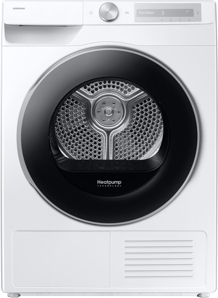 Samsung DV90DG6845LH wasdroger Vrijstaand Voorlader 9 kg Wit — afbeelding 1