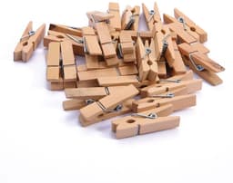 Mini wasknijpers - Houten wasknijpertjes - 4,5CM - Kaarten ophangen - Clips voor fotos - Wasknijper - Hout - 24 stuks - Leuke knijpers van hout - CHPN — thumbnail 1