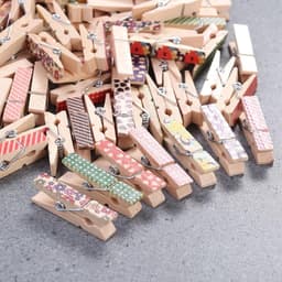 Houten Knijpers - Fotoclips Decoratieclips - Foto's Ophangen - Mini Formaat - 3.5 cm - Gekleurd — thumbnail 4