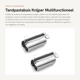 Dailygoods- Tandpastabuis Knijper 2 Stuks - Roestvrij Staal - Multifunctioneel - Handig in Gebruik - Duurzaam - Geschikt voor Buis van 3,15 Inch - Tandpastadispencer — thumbnail 4