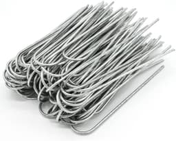 Grondankers Staal - Haringen Tentstokken - Tuinieren en Kamperen - Verzinkt Weerbestendig - 100 stuks 15cm - Zilver — thumbnail 5