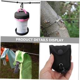 Waslijn Reis - Reiswaslijn Ophangtouw - Buiten Kleding Drogen - Winddicht Antislip Ontwerp - 35m - Zwart — thumbnail 3