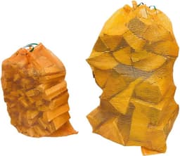 Mesh Log Zakken - Aanmaakzakken Groentetassen - Hout Opslag - Sterk Geweven Materiaal - 500 Stuks - Oranje — thumbnail 1