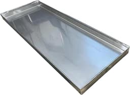 Opvangbak Wasmachine - Lekbak Condens - Apparatuur Beschermen - Roestvrij Staal - 60x60cm - Zilver — thumbnail 1