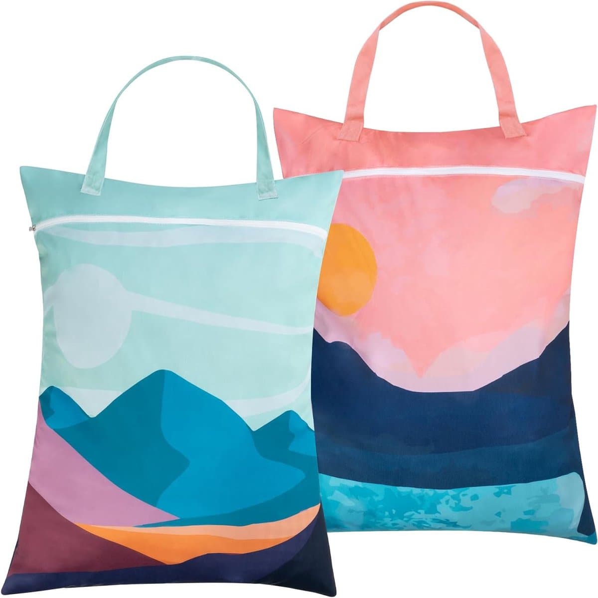 Reiswaszakken 46 x 58 cm - 2 stuks herbruikbare waterdichte zakken voor vuile was, badkleding en sportkleding met handvat en rits — afbeelding 1