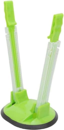 Handsfree Baggy Rack - Voedsel Opbergclip - Voedsel Voorbereiden - Verstelbare Clips - 18.5 cm - Groen — thumbnail 1